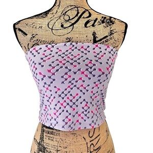BP Nordstrom Lavender Pink Purple Geo Crop Tube Top size M